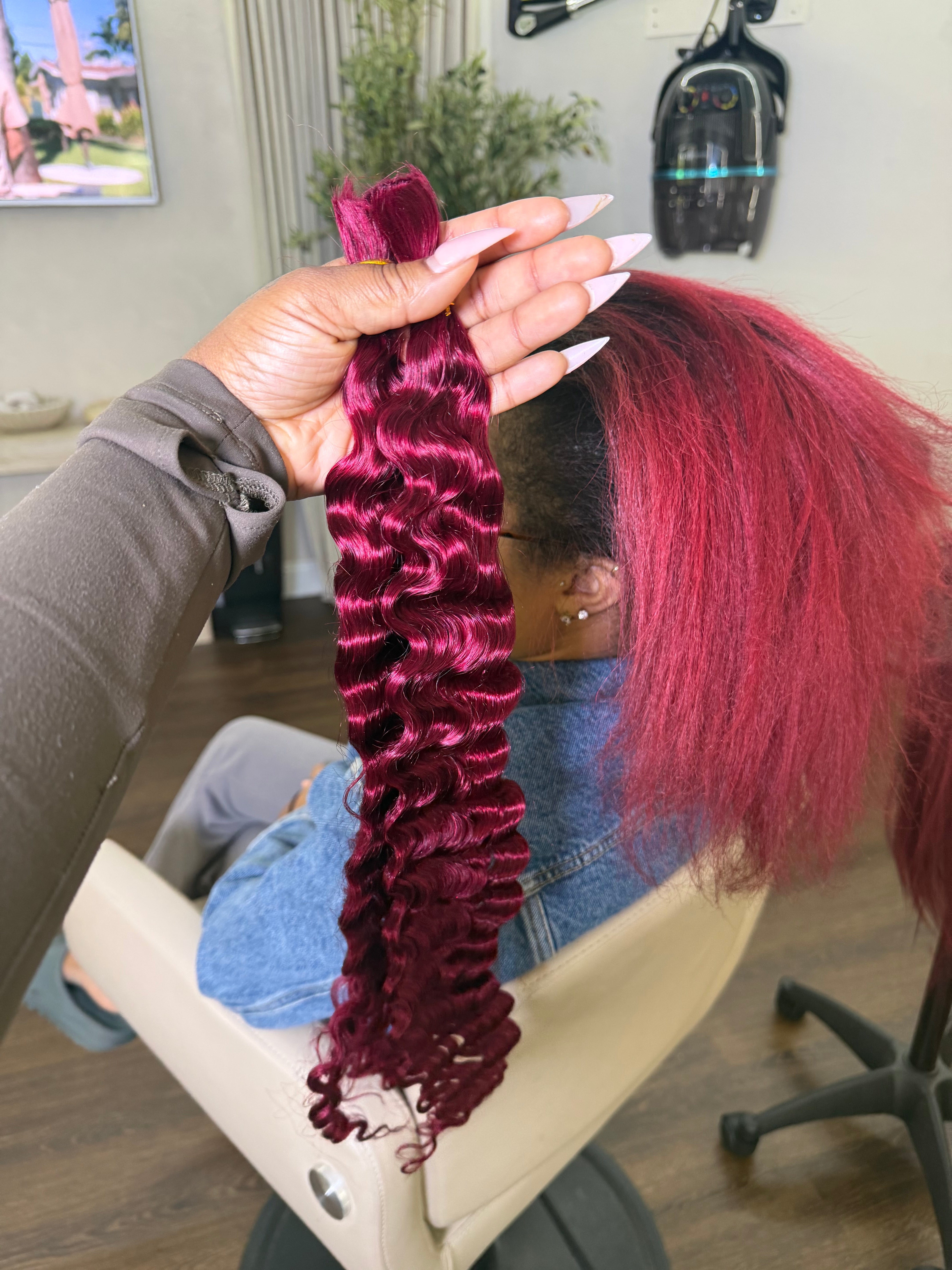 Brazilian Deepwave Bulk Human Hair