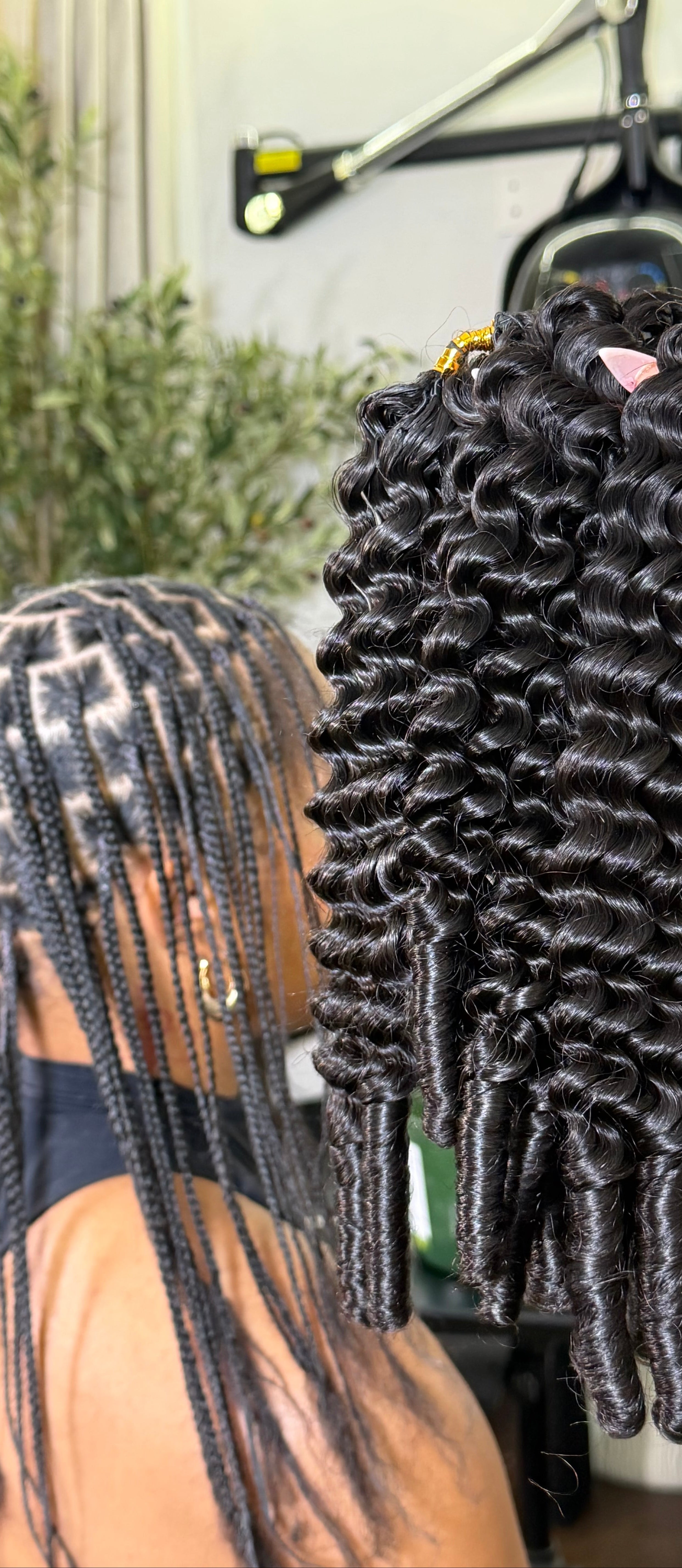 Miracle Knot Crochet Hair Double Drawn. Curly with Spiral Ends