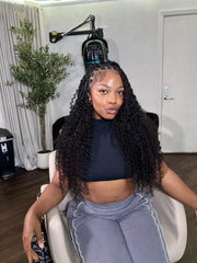 Miracle Knot Crochet Hair Double Drawn. Curly with Spiral Ends